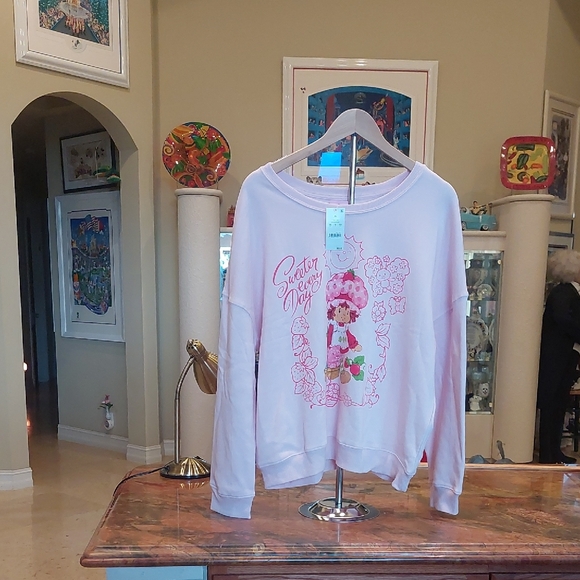Strawberry Shortcake Pink Graphic Sweatshirt - Picture 1 of 4